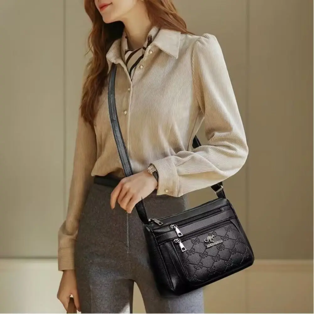 Women's Bag Middle-aged Bag Mother's Bag Fashion Multi-layer Large Capacity Single Shoulder Mother-in-law Buy Vegetable Bag