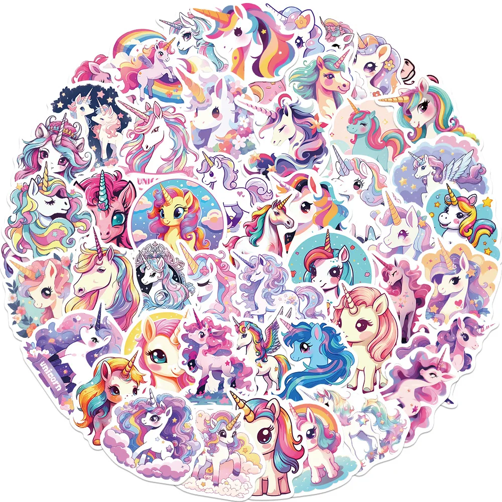 50 PCS Cartoon Graffiti Stickers, Guitar Notebook Luggage DIY Waterproof Stickers