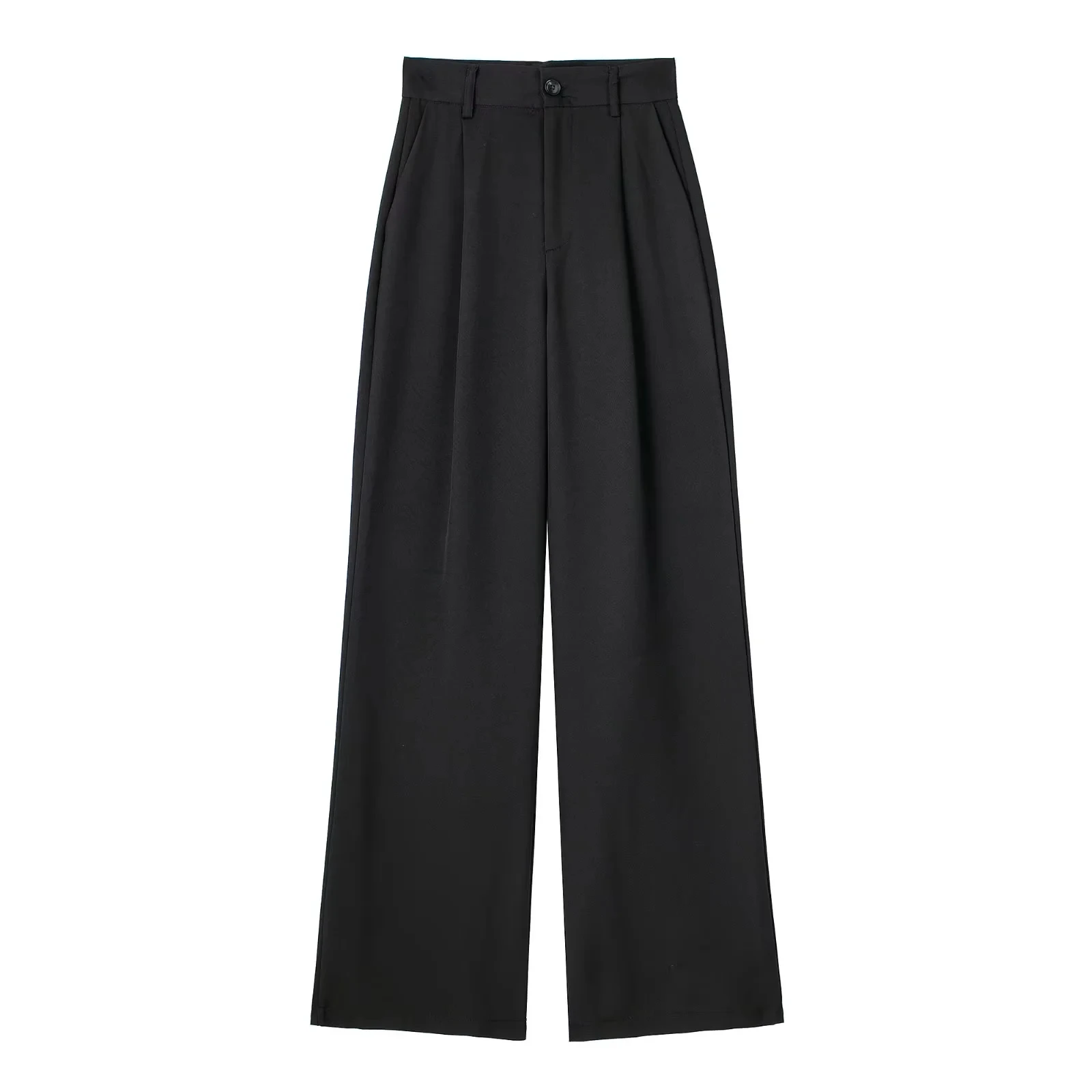 HXAO Women's Formal Pants Office Wear Women Striped Grey Black Pants Woman High Waist Baggy Suit Pants Casual Wide Leg Trousers