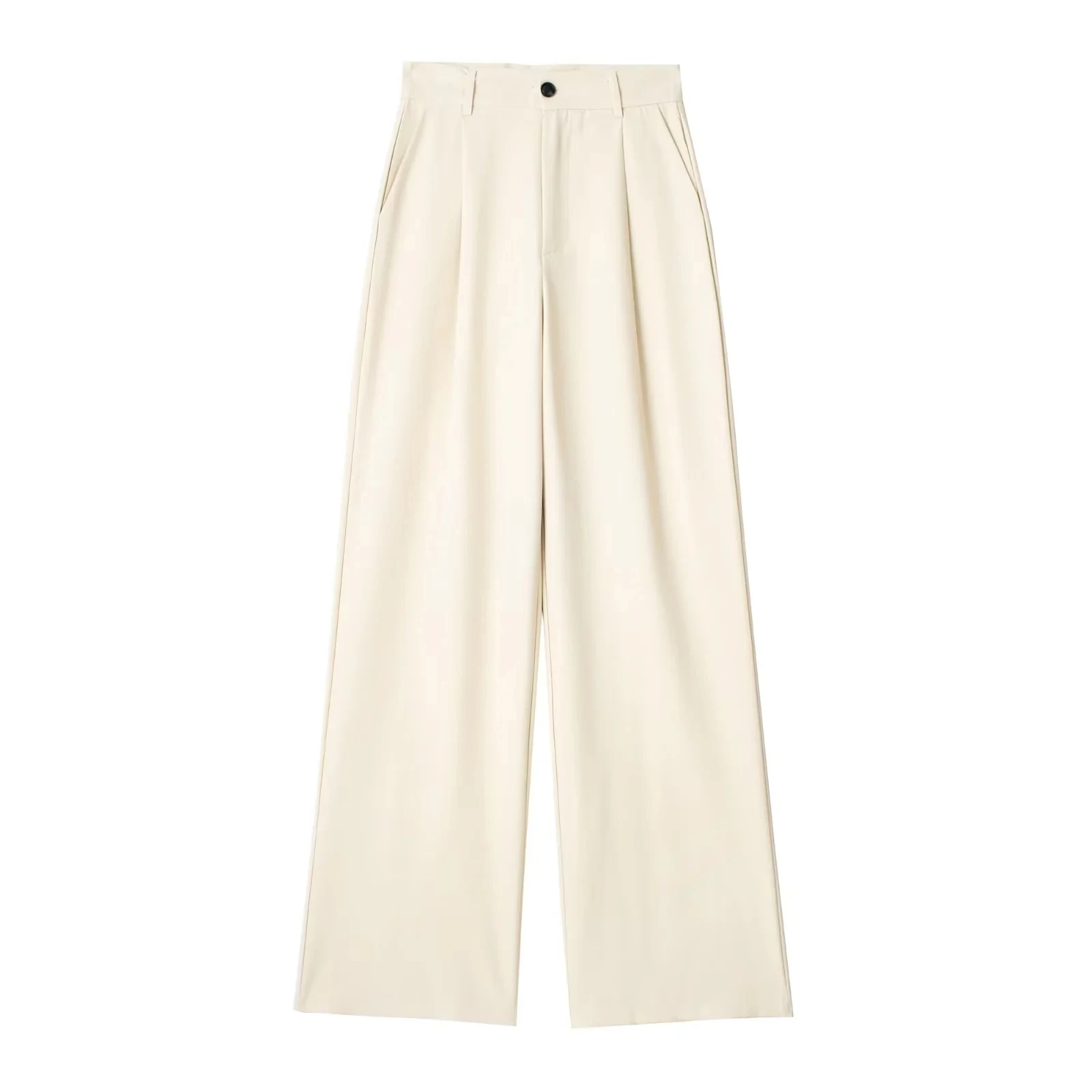HXAO Women's Formal Pants Office Wear Women Striped Grey Black Pants Woman High Waist Baggy Suit Pants Casual Wide Leg Trousers
