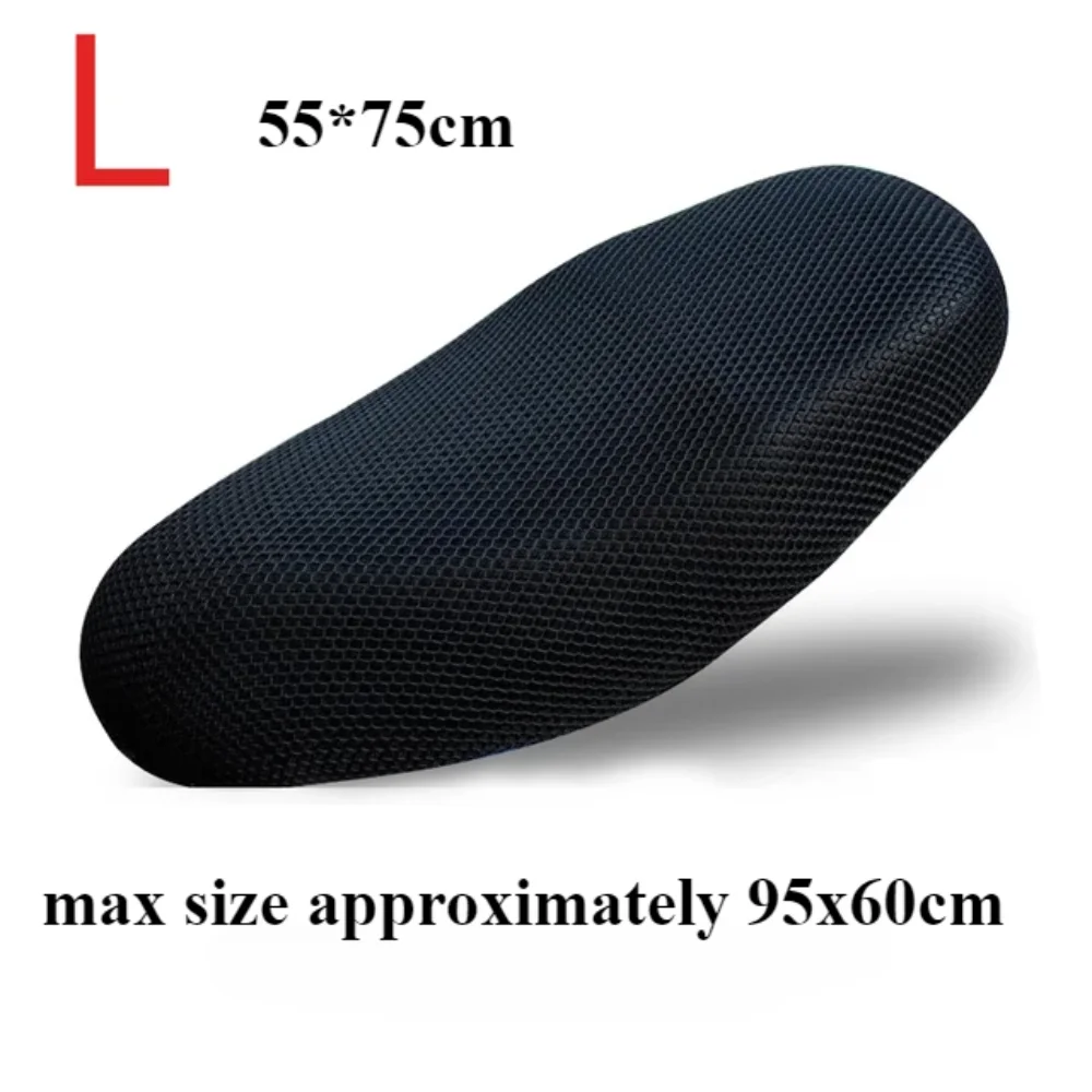 Breathable 3D Mesh Motorcycle Seat Cover Pad Moped Motorbike Scooter Black Seat Covers Cushion Anti-Slip Cover Grid Seat Cover