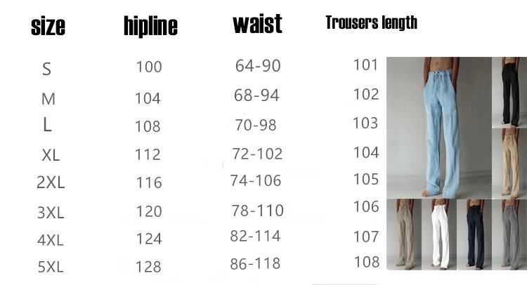 Men's Cotton Long Pants Summer Solid Color Breathable Trousers Male Casual Elastic Waist Casual Pants Harajuku Trous