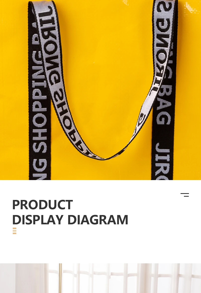 Newest Color PP Woven Shopping Bag Foldable Reusable Tote Folding Pouch Travel Non-woven Bathroom Storage Bag