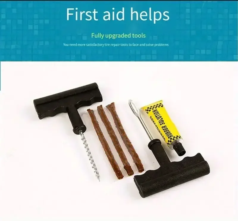 Tire repair magic. Quick tire repairCar tire repair tool, motorcycle tubeless wheel tire repair kit, puncture plug, garage tool