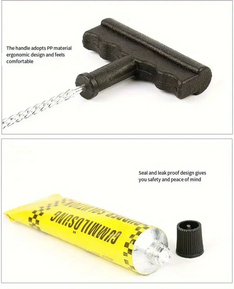 Tire repair magic. Quick tire repairCar tire repair tool, motorcycle tubeless wheel tire repair kit, puncture plug, garage tool