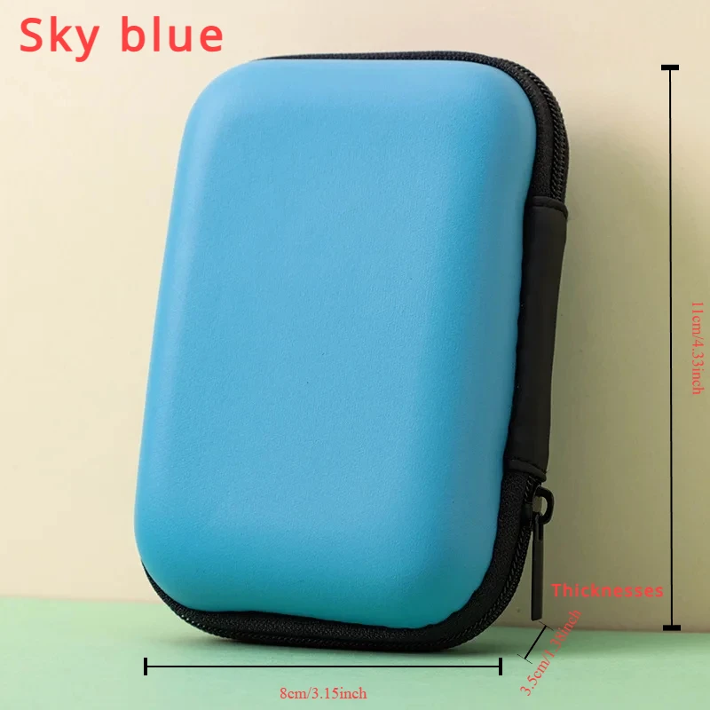 1 Pc Portable Card Storage Bag,Data Cable Packing Cube,Waterproof Headphone Storage Bag,EVA Protective Case For Travel