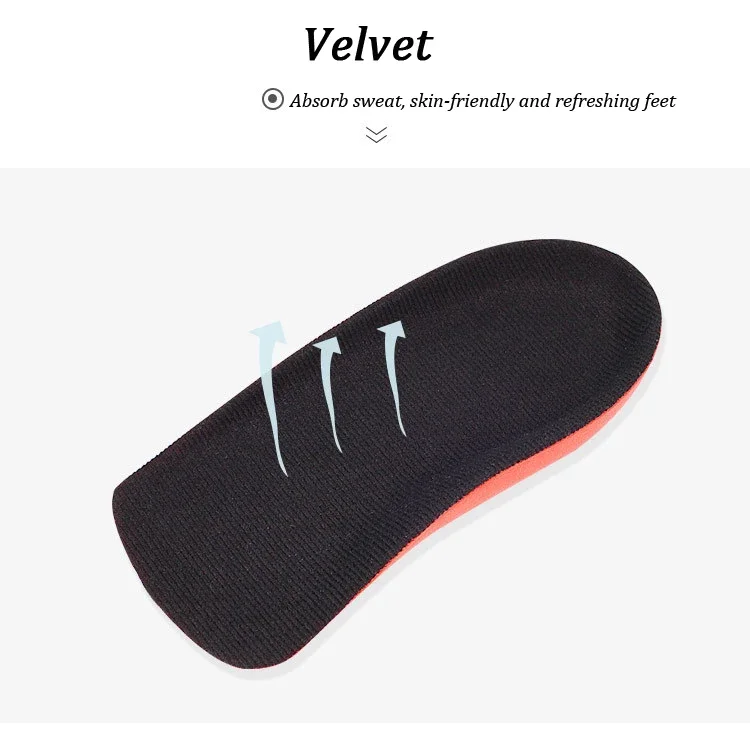 Plantar Fascitis Half Insoles for Feet Shock Absorption Elasticity Running Arch Support Orthopedic Heel Pad Sneakers Shoe Insert