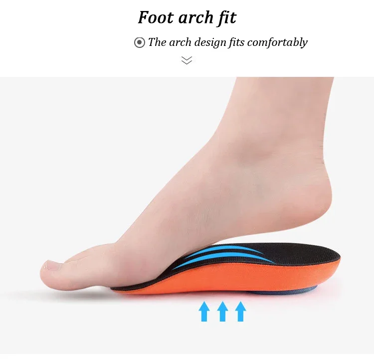 Plantar Fascitis Half Insoles for Feet Shock Absorption Elasticity Running Arch Support Orthopedic Heel Pad Sneakers Shoe Insert