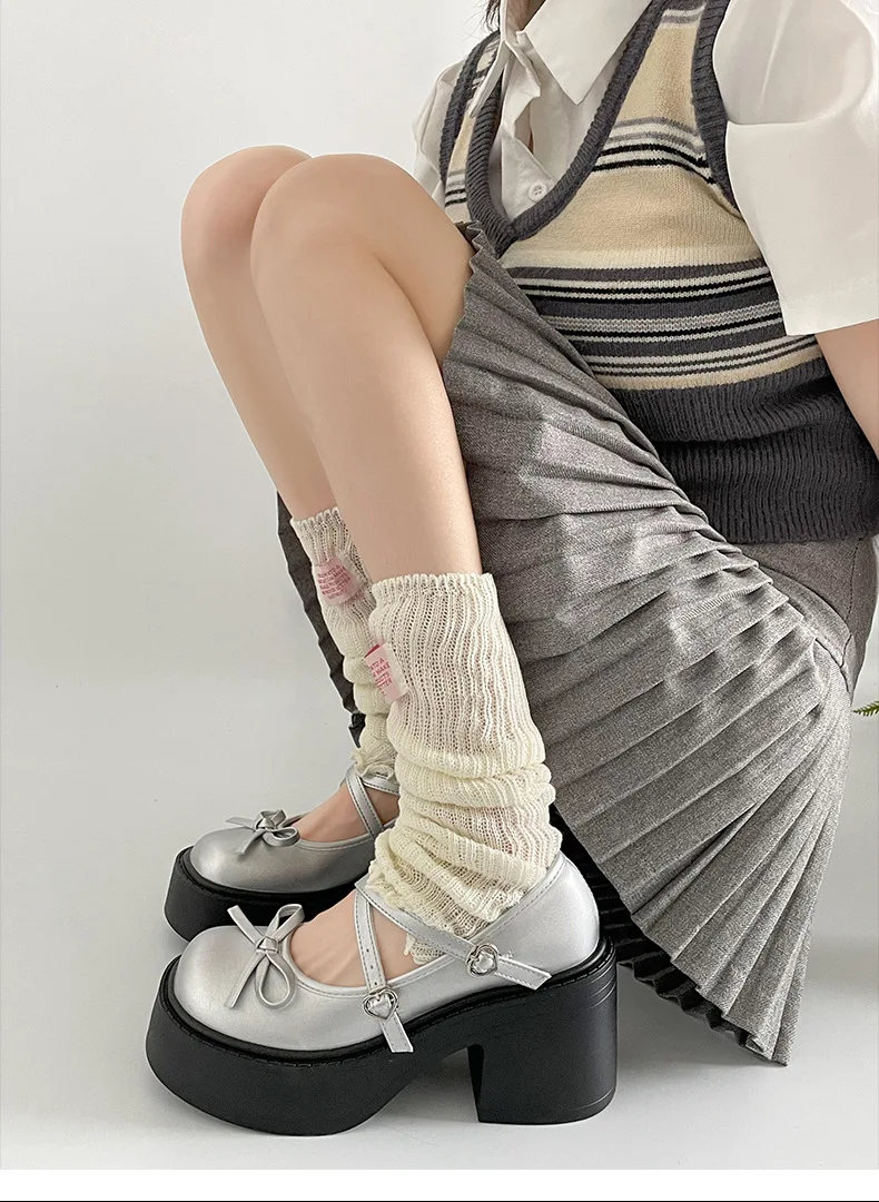 Lolita Shoes Women Japanese Style Mary Jane Shoes Women Vintage Shallow High Heels Chunky Platform Shoes Cosplay Female Sandals