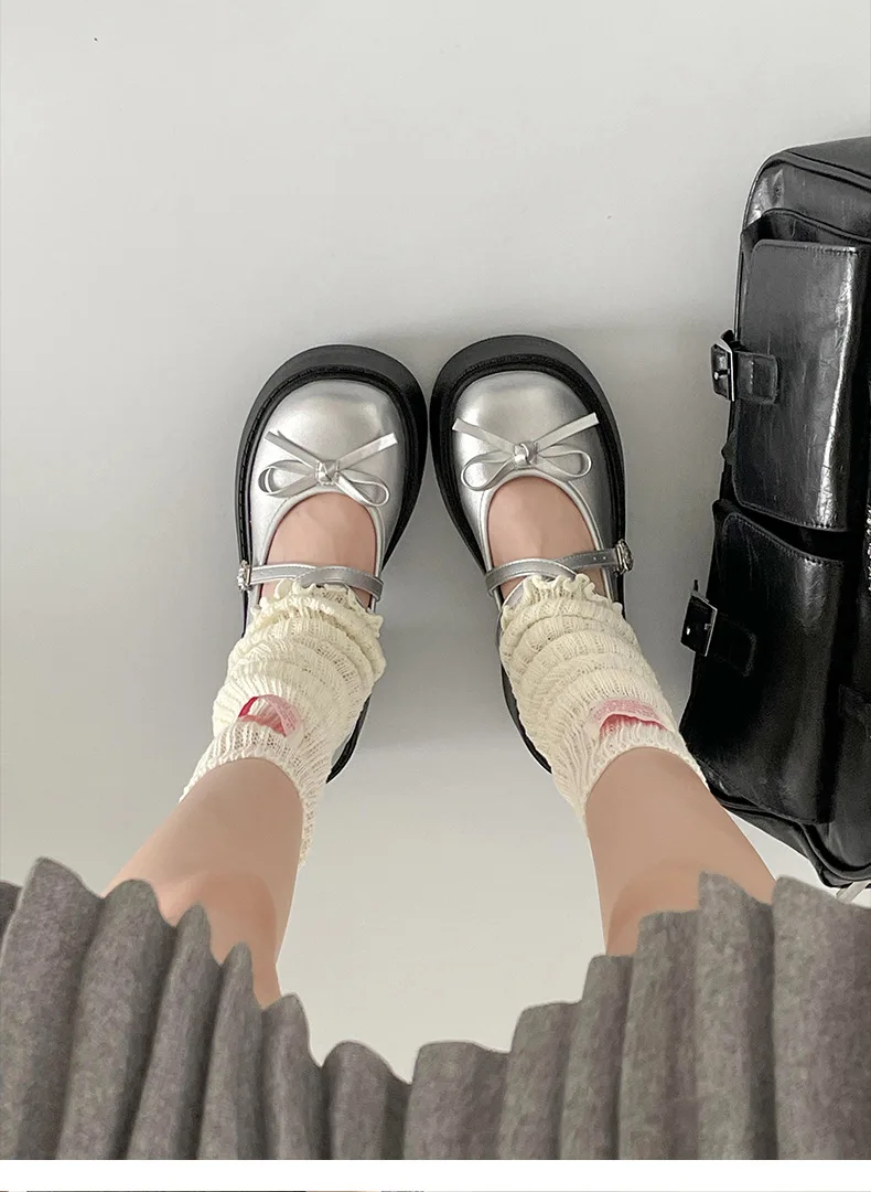 Lolita Shoes Women Japanese Style Mary Jane Shoes Women Vintage Shallow High Heels Chunky Platform Shoes Cosplay Female Sandals
