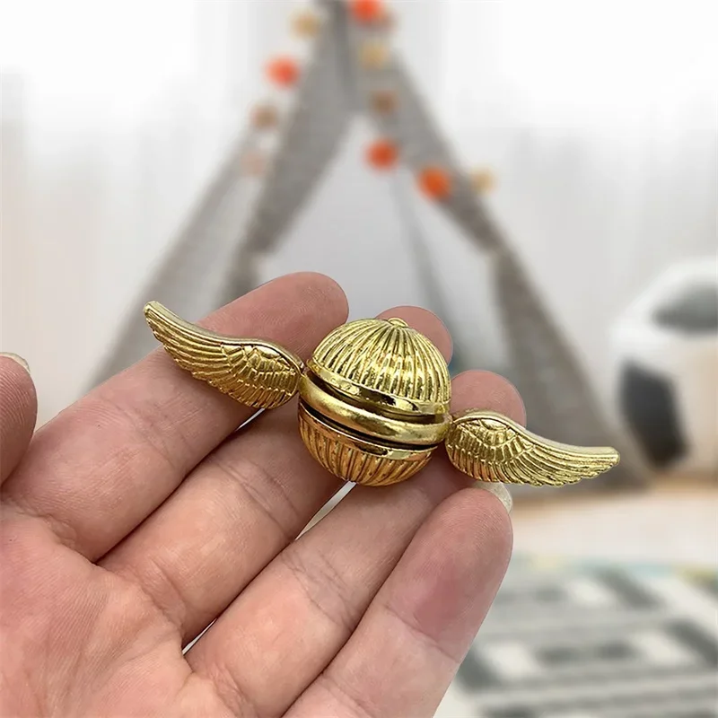 Golden Snitch Fidget Spinner Metal Antistress Hand fingertip gyro Rotation Cupid Spinning Top Stress Relief Toys for Kid Adults