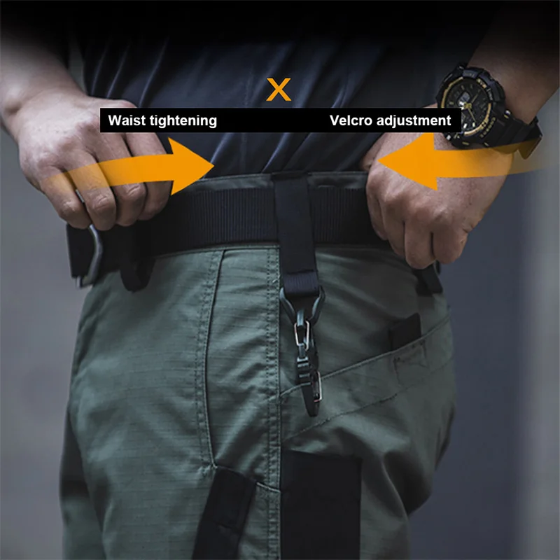 2024 Summer Men's Tactical Casual Shorts Waterproof Cargo Shorts Multi-pocket Quick Dry Wear-resistant Outdoor Training Overalls