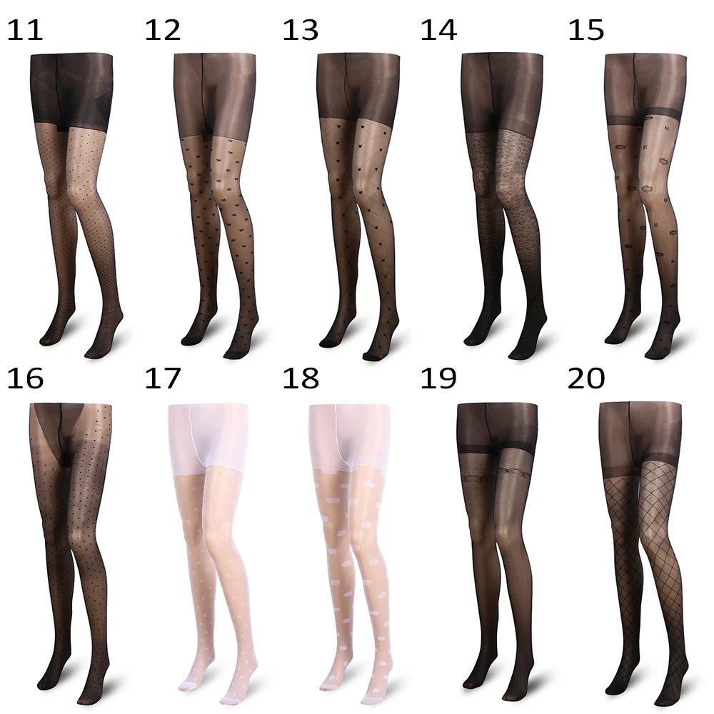 Sexy Women Love Dot Embroidery Silk Stocking Thin Vintage Faux Tattoo Thigh Sheer Pantyhose Female Elastic Hosiery Girls Tights