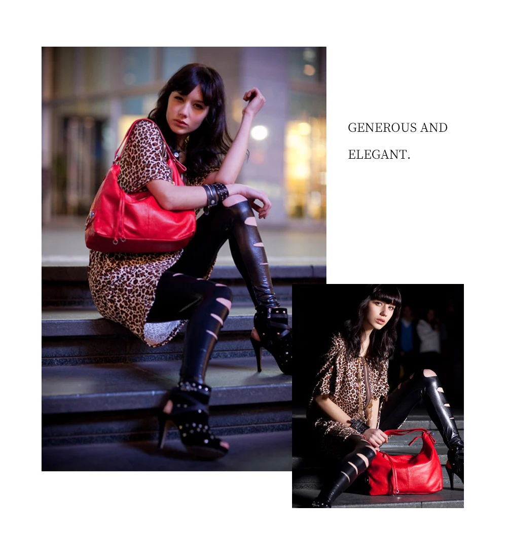 Zency 100% Genuine Leather Women Hobo Bag White Lady Tassel Shoulder Bags Classic Red Handbag Crossbody Purse 2024 Trendy