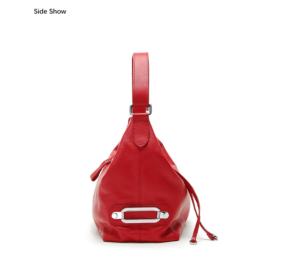Zency 100% Genuine Leather Women Hobo Bag White Lady Tassel Shoulder Bags Classic Red Handbag Crossbody Purse 2024 Trendy