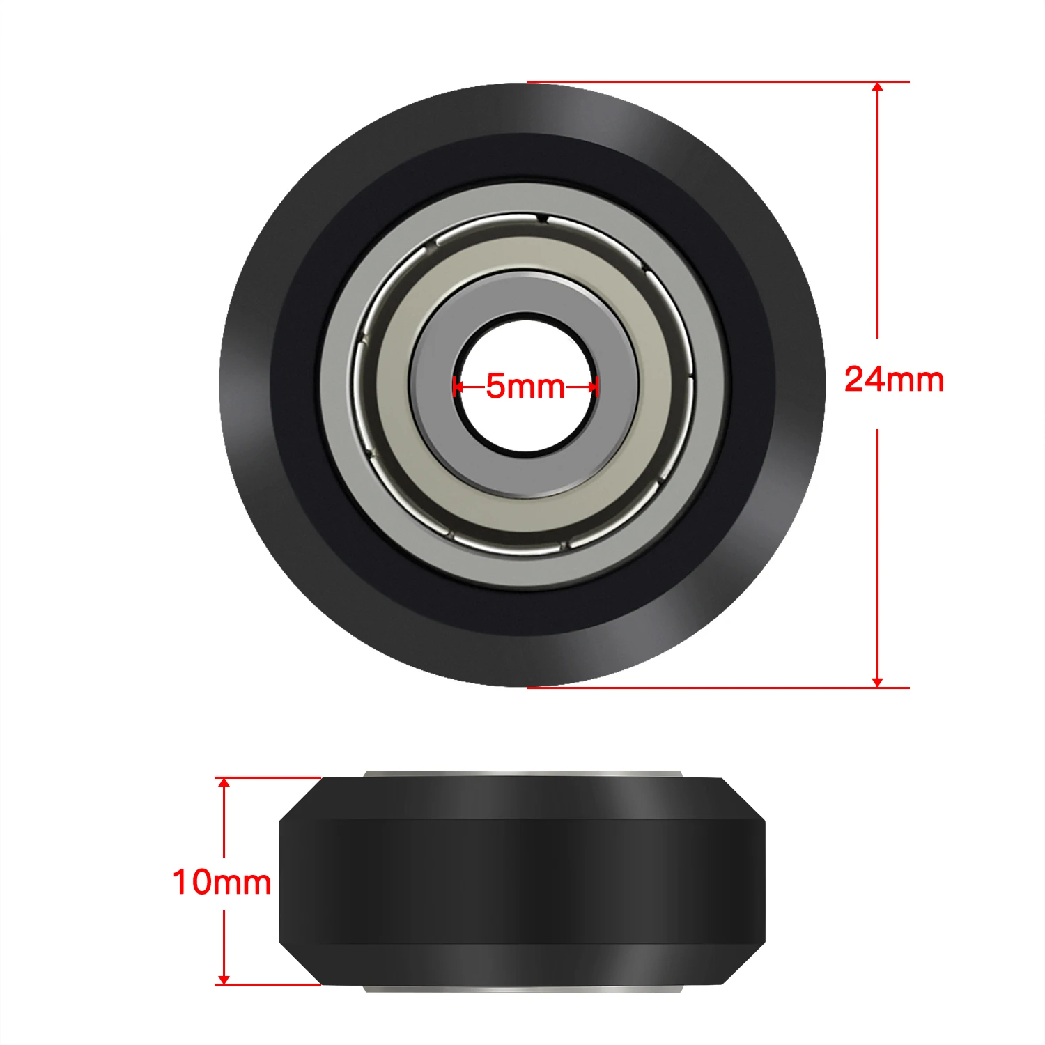 1/5/10/24PCS POM Wheel With 625ZZ Linear Bearing 3D Printer POM Wheel Plastic Pulley for Ender 3 CR-10 Laser Engraver Parts