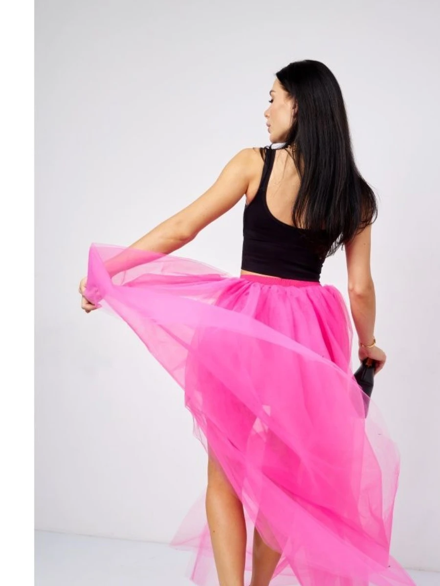 BABYONLINE Waist Cinching  Flattering Petticoat For Women Long Tulle Skirt, Adult Waves Underskirt Cocktail TUTU Skirt Goth