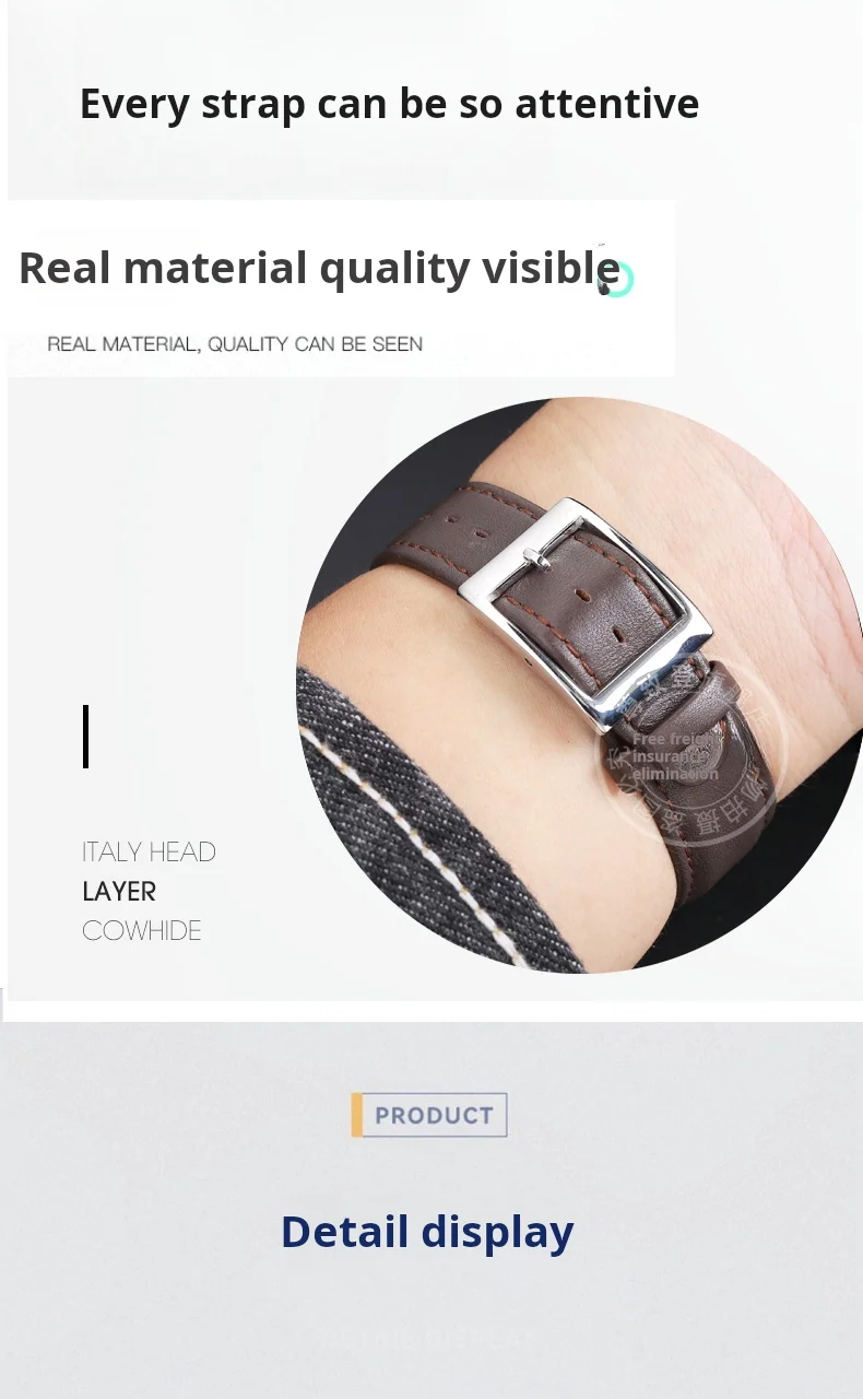 High quality 17mm 19mm Genuine Leather Watch Strap Men women WatchBand for Swatch YCS YAS YGS Wrist Band Metal buckle Bracelet