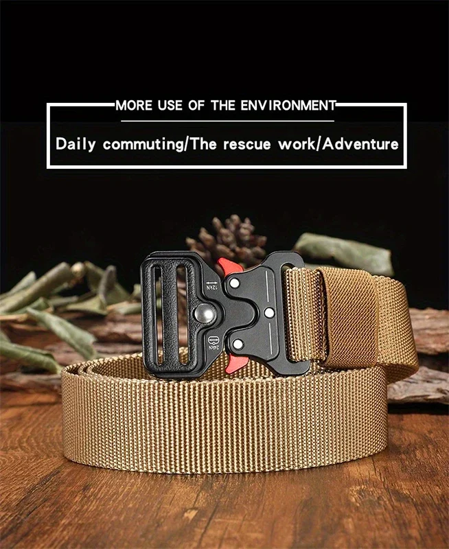 Men Belt Outdoor Hunting Tactical Belt Multi-Function Buckle Nylon Belt High Quality Marine Corps Canvas Belt