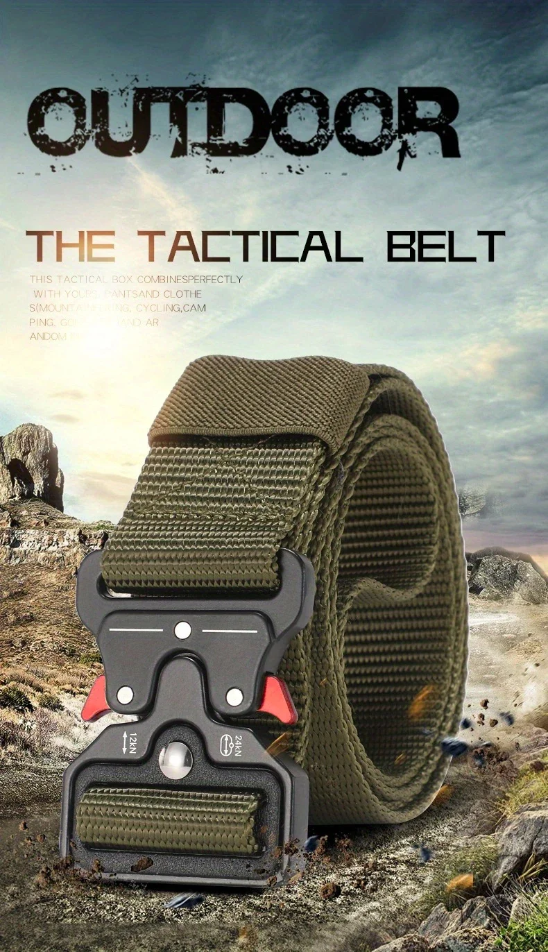 Men Belt Outdoor Hunting Tactical Belt Multi-Function Buckle Nylon Belt High Quality Marine Corps Canvas Belt