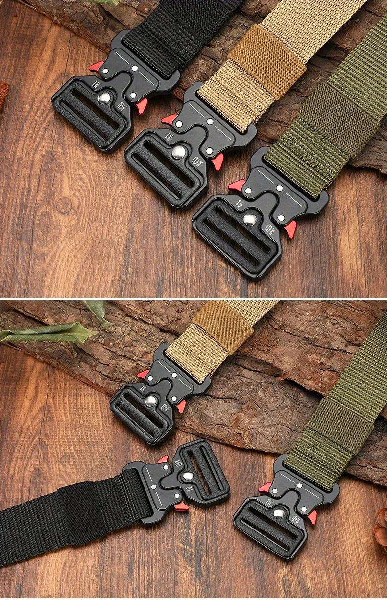 Men Belt Outdoor Hunting Tactical Belt Multi-Function Buckle Nylon Belt High Quality Marine Corps Canvas Belt