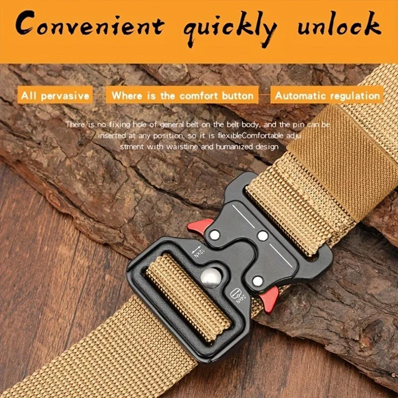 Men Belt Outdoor Hunting Tactical Belt Multi-Function Buckle Nylon Belt High Quality Marine Corps Canvas Belt