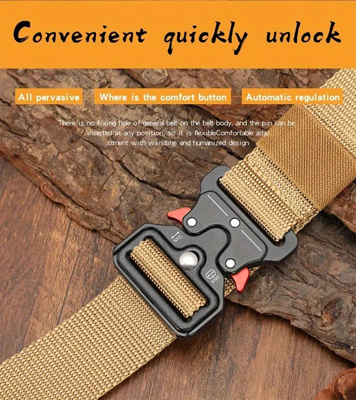 Men Belt Outdoor Hunting Tactical Belt Multi-Function Buckle Nylon Belt High Quality Marine Corps Canvas Belt