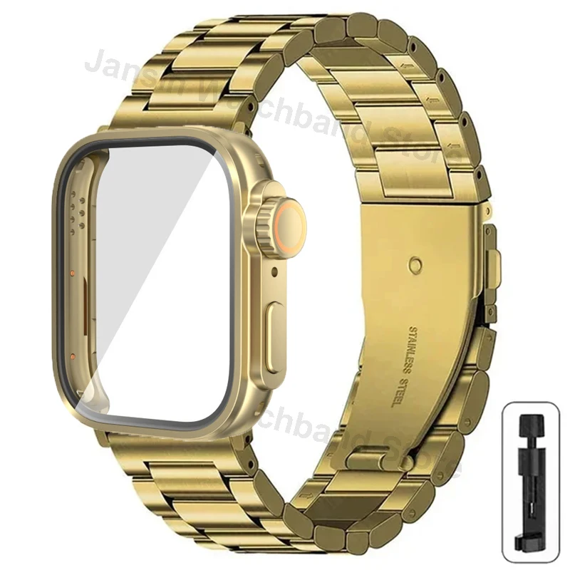 Ultra Case+Stainless Steel Band for Huawei Watch Fit 5 Pro 4 3 Strap Bracelet for Huawei Fit3 Fit4 Pro Fit5 5Pro Metal Wristband