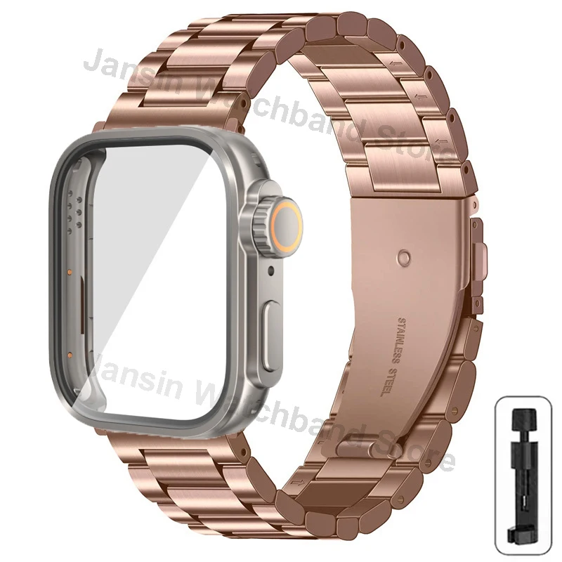 Ultra Case+Stainless Steel Band for Huawei Watch Fit 5 Pro 4 3 Strap Bracelet for Huawei Fit3 Fit4 Pro Fit5 5Pro Metal Wristband