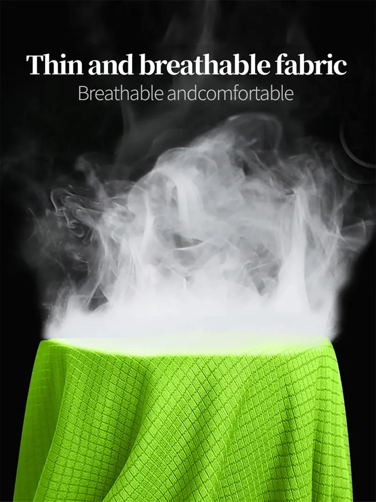 Crew T-Shirt 3Pcs Fluorescent Green Ultralight Men Quick Dry Breathable Sweat Shirt for Fitness Gym and Running Light Plaid Quic