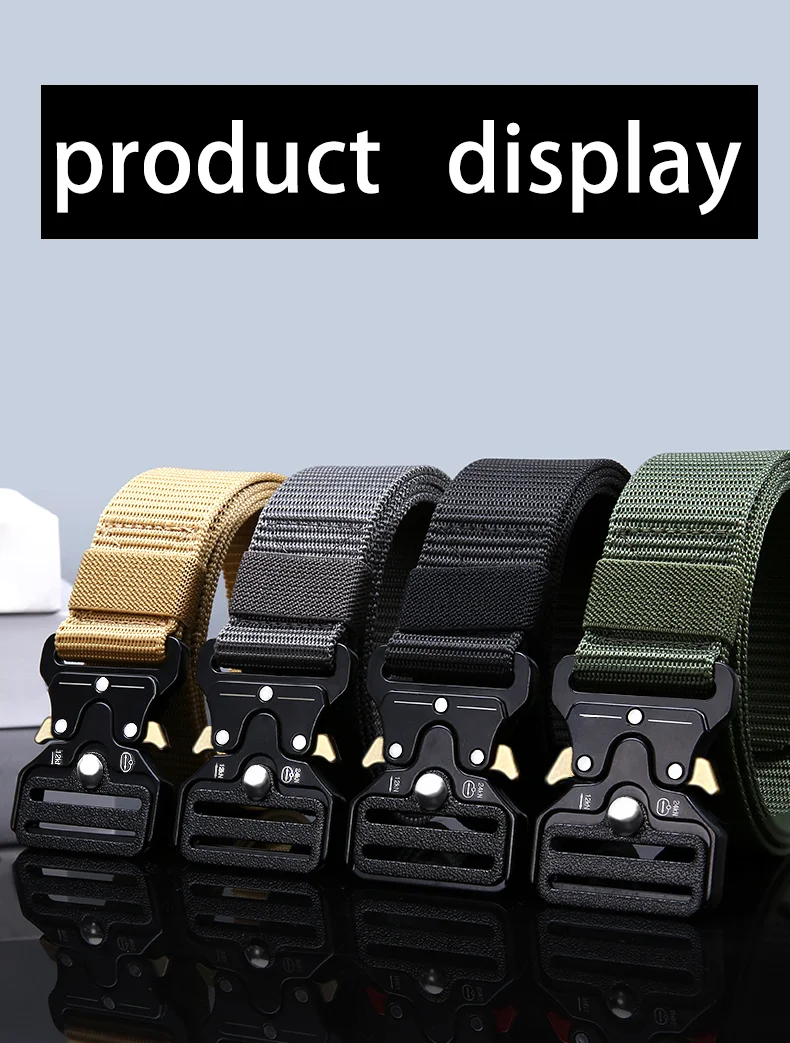 5pcs Versatile Men's Tactical Belts - Durable, Adjustable Design - for Outdoor Hunting & Sports Enthusiasts