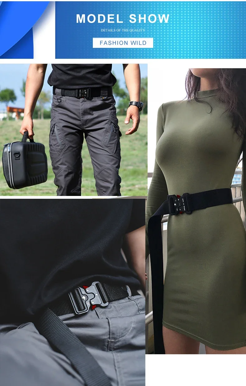 5pcs Versatile Men's Tactical Belts - Durable, Adjustable Design - for Outdoor Hunting & Sports Enthusiasts