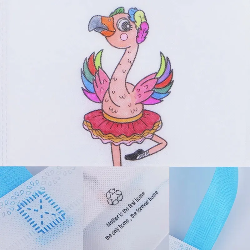 DIY /Coloring Goodie Bags with Coloring Markers Party Gift Bags for Kids Toy Storage Bag Eco Non-Woven Fabric Shopping Bags