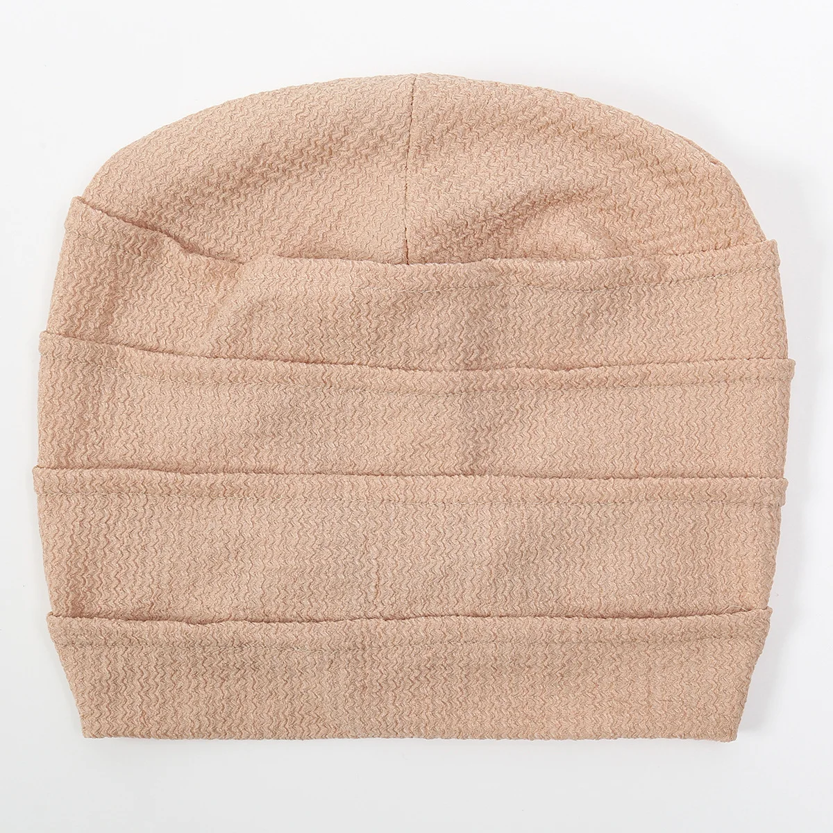 Trendy Crinkle Women's Solid Color Hijab Turban Soft Elastic Indian Bonnet Head Wrap Head Scarf Chemotherapy Cap