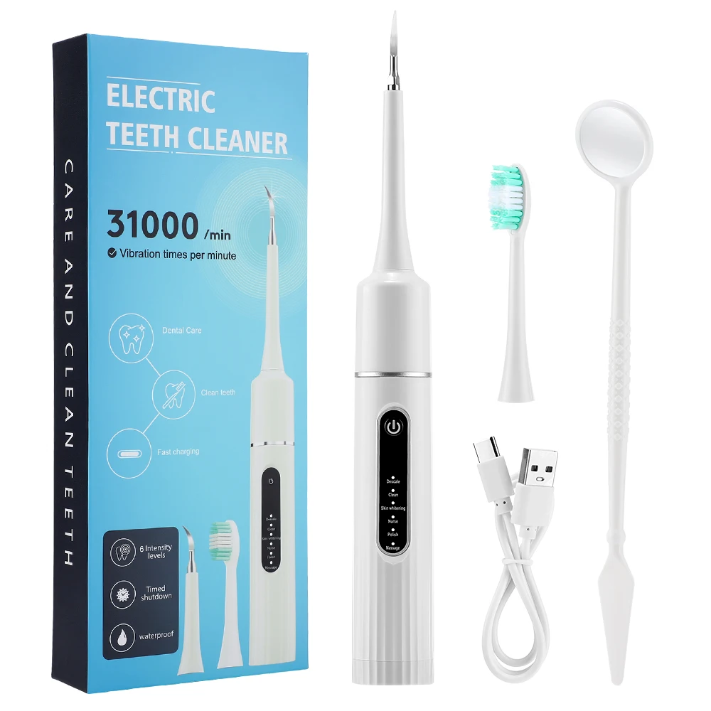 Electric Sonic Vibration Dental Scaler Teeth Whitening Plaque Calculus Coffee Smoke Stains Tartar Removal Toothbrush Tooth Clean