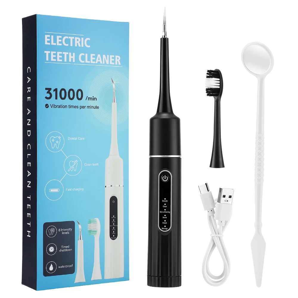 Electric Sonic Vibration Dental Scaler Teeth Whitening Plaque Calculus Coffee Smoke Stains Tartar Removal Toothbrush Tooth Clean