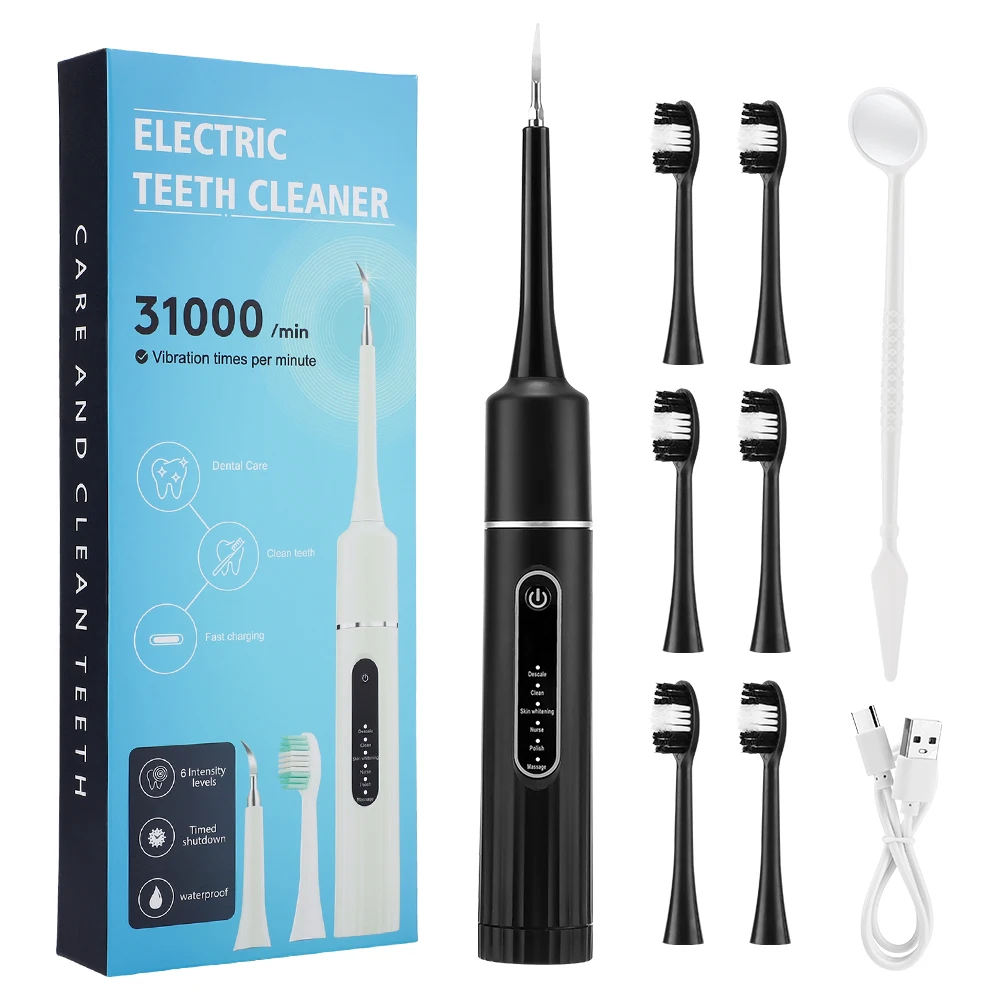 Electric Sonic Vibration Dental Scaler Teeth Whitening Plaque Calculus Coffee Smoke Stains Tartar Removal Toothbrush Tooth Clean