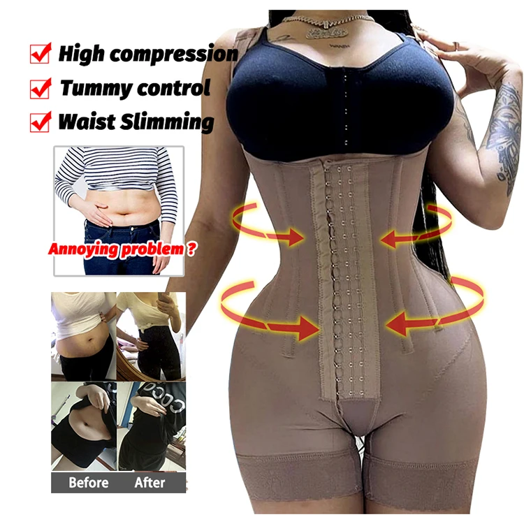 Fajas Colombian Girdles Post Lipo Surgical Reducing Shapers Postpartum Stage 2 BBL Shapewear Tummy Control Body Sculpting Sheath