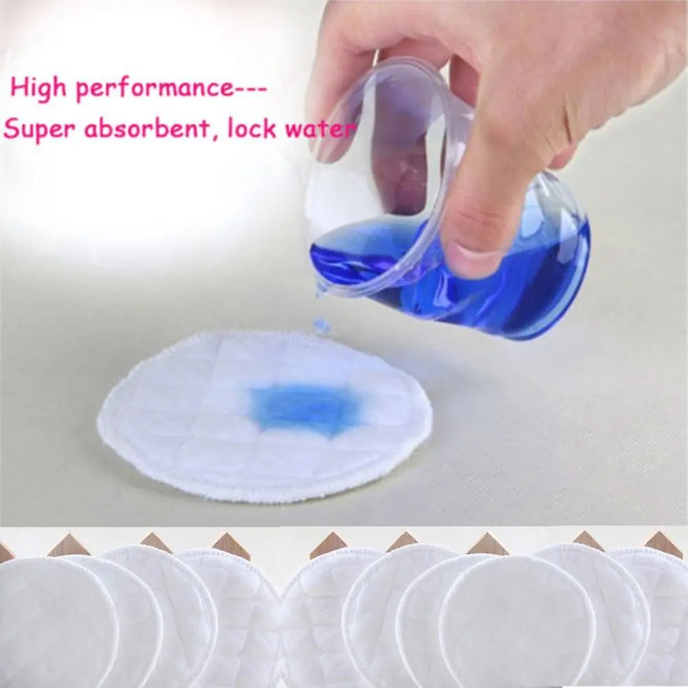 12pcs Reusable Nursing Breast Pads Washable Soft Absorbent Baby Breastfeeding