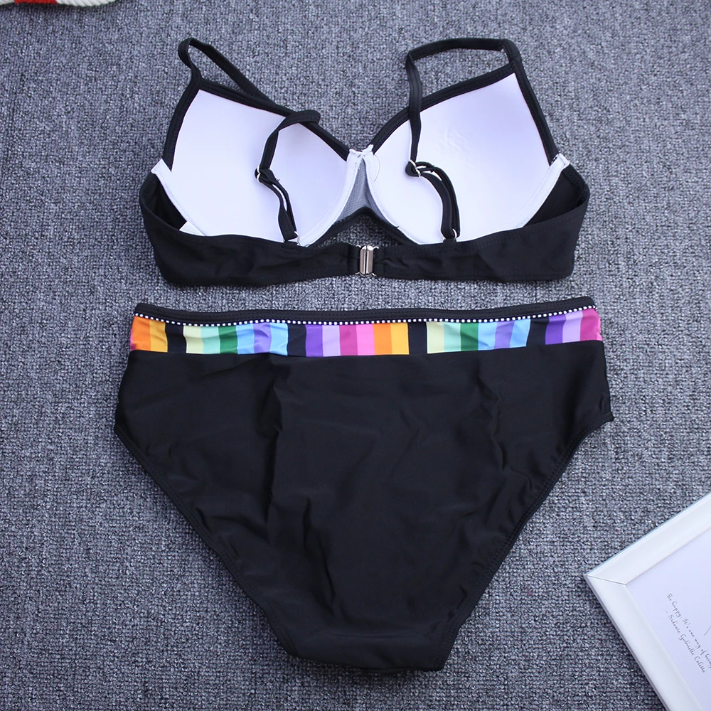 CPUTAN Vintage Bikini Set Push Up Biquini 2024 Two Piece Swimwear Women's Swimsuit Plus Size Brazilian Bathing Suit Beachwear