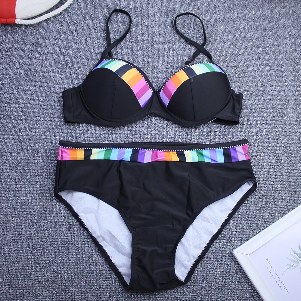 CPUTAN Vintage Bikini Set Push Up Biquini 2024 Two Piece Swimwear Women's Swimsuit Plus Size Brazilian Bathing Suit Beachwear
