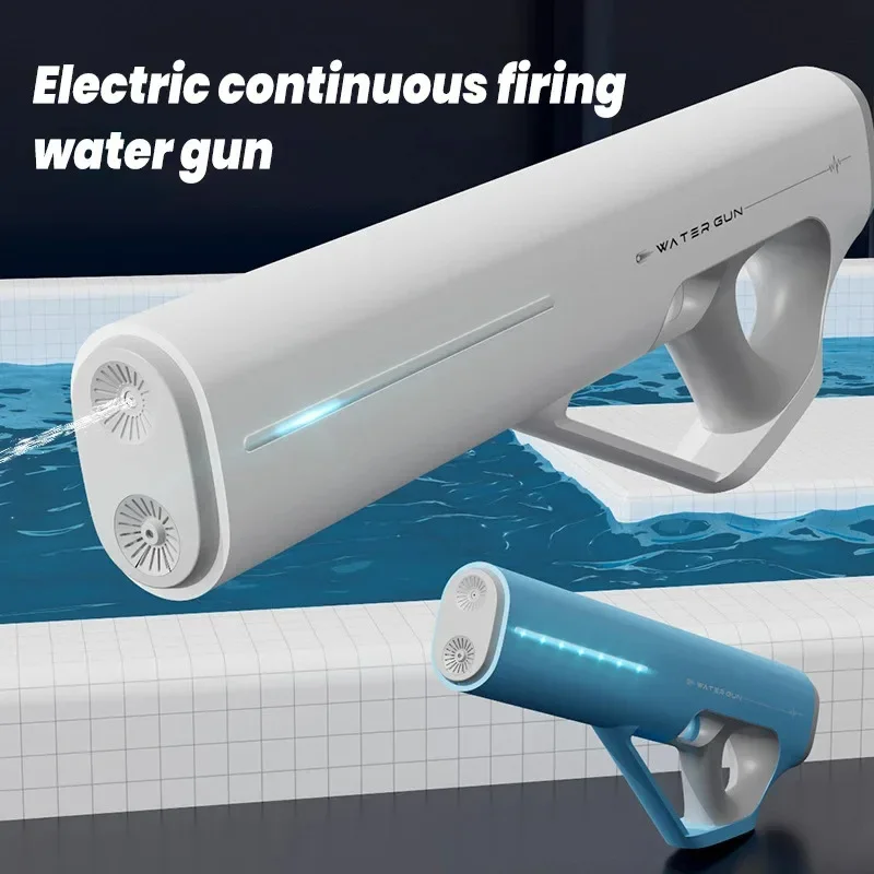 Powerful Automatic Water Gun Toy With LED Water Absorption High Pressure Electric Pistol Spray Blaster Pool Toys for Kids Adult