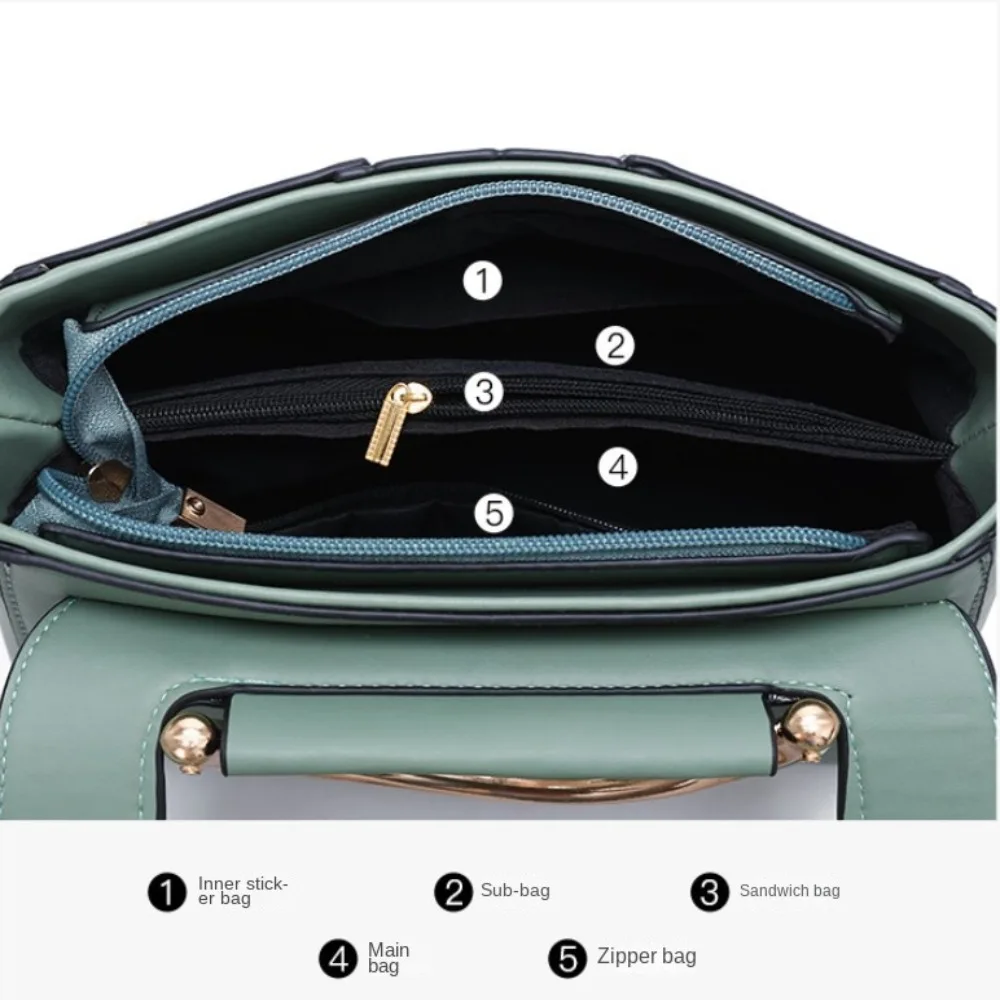 High Quality Leather Handbag Purse Women's Bag Trend Designer Shoulder Crossbody Sac Lady Messenger Small Tote