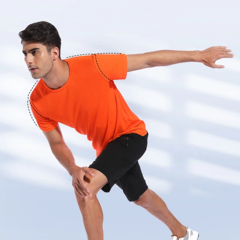 Men Women Quick Dry Short Sleeve Sport T Shirt Gym Jerseys Fitness Shirt Trainer Running T-Shirt Teenager Breathable Sportswears