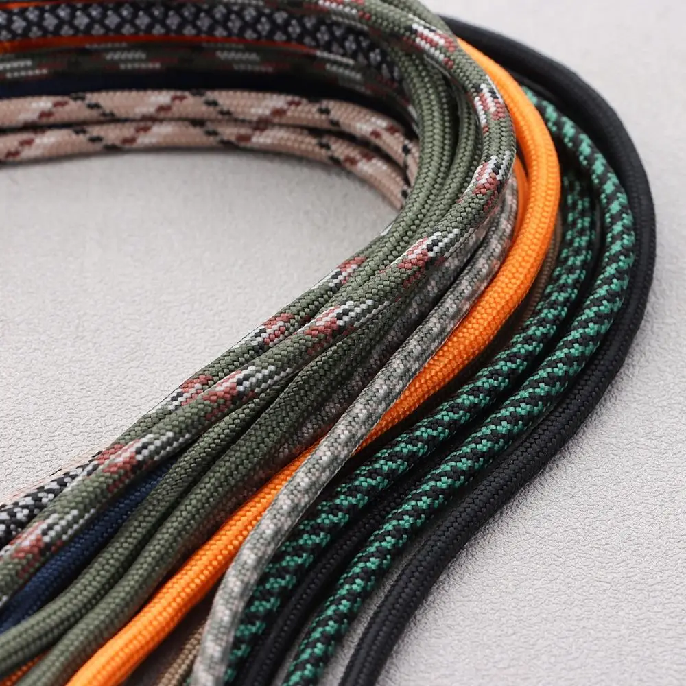 Paracord Keychain Lanyard Rotatable Buckle High Strength Parachute Cord Emergency Survival Backpack Triangle Key Ring Neck