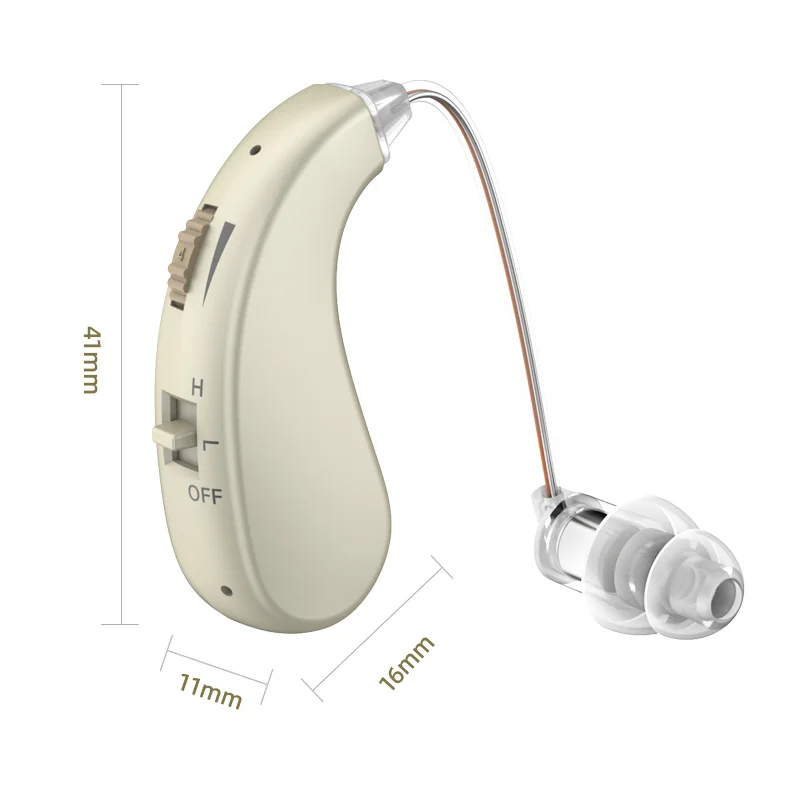 2 sets of mini elderly digital hearing aids earphones portable amplifiers rechargeable and adjustable amplifiers for the elderly