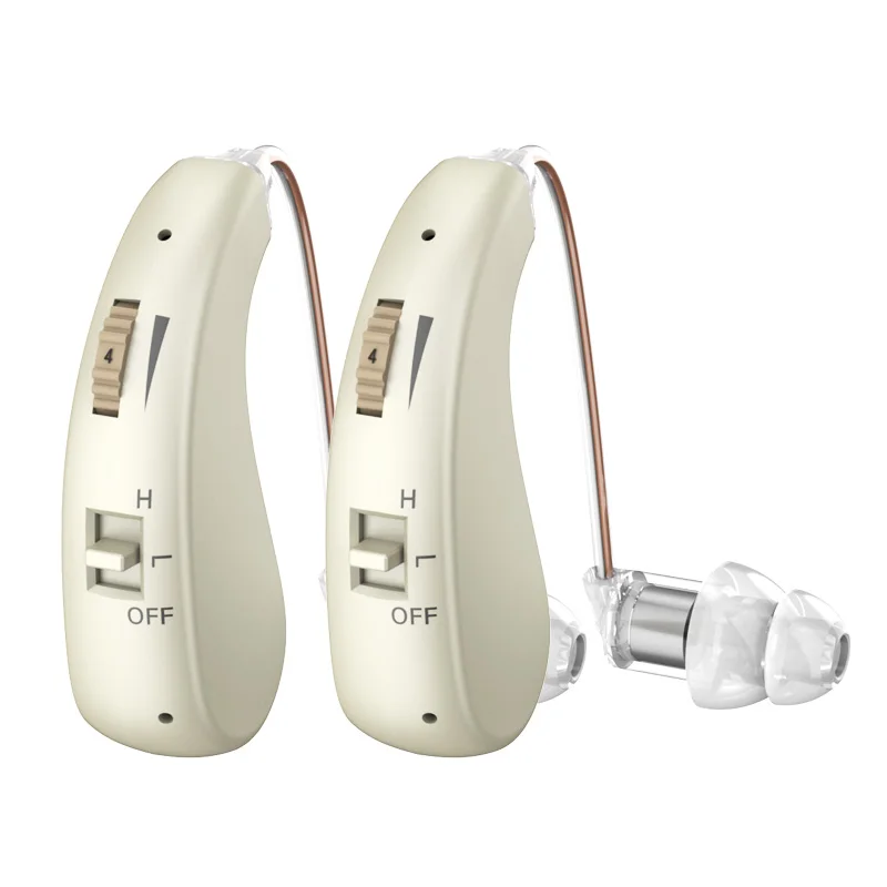 2 sets of mini elderly digital hearing aids earphones portable amplifiers rechargeable and adjustable amplifiers for the elderly