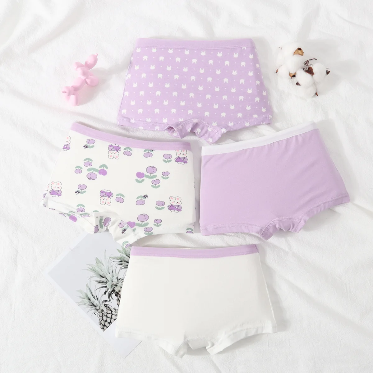 New Children's Underwear, Cotton Underwear, Girls' Underwear, Baby Boxers, Small, Medium and Big Children, Girls' Boxers