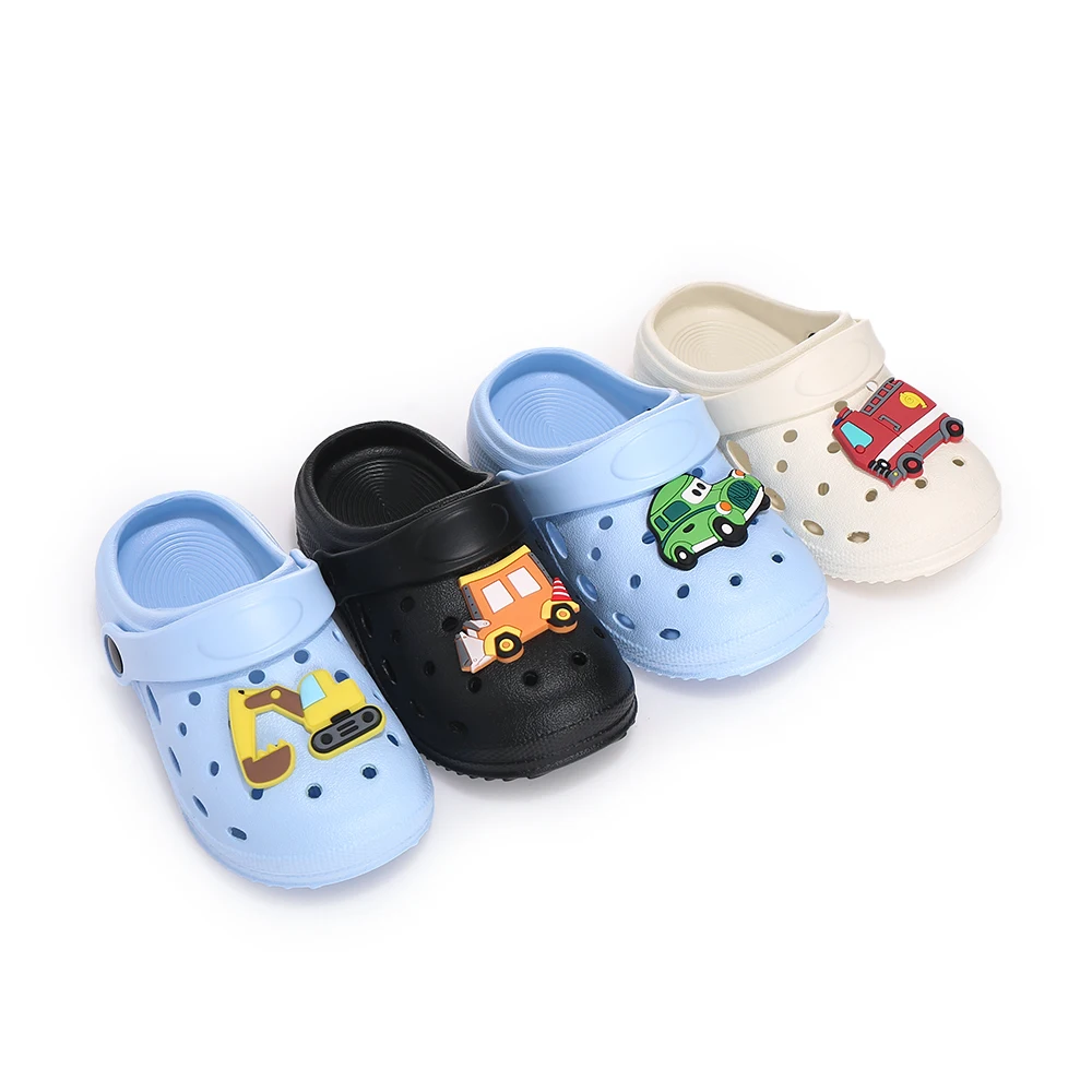 Childrens Sandals Summer Casual EVA Lightweight Outdoor Handmade DIY Baby Shoes Anti-Slip Thick Sole Beach Slides Garden Shoes