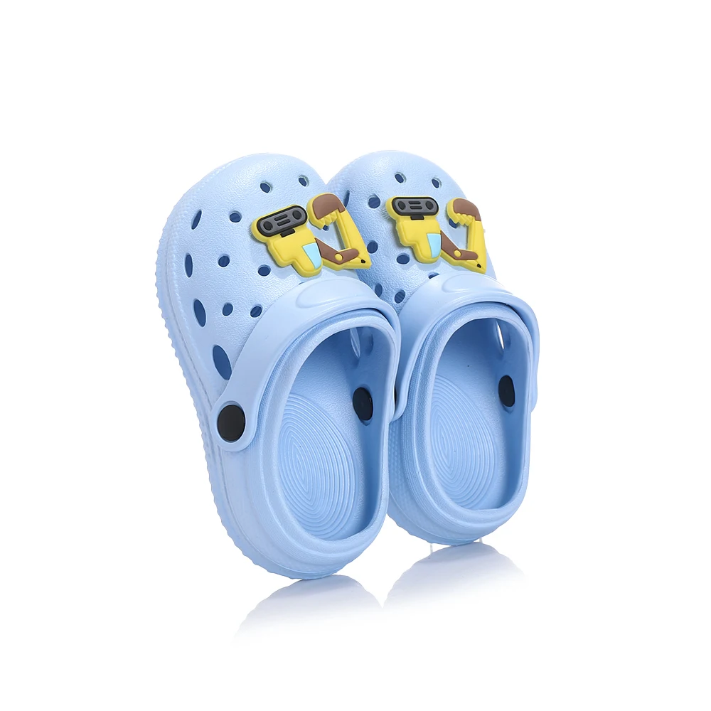 Childrens Sandals Summer Casual EVA Lightweight Outdoor Handmade DIY Baby Shoes Anti-Slip Thick Sole Beach Slides Garden Shoes